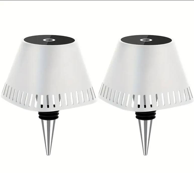 White Sci-fi Looking lamp boundle of 2